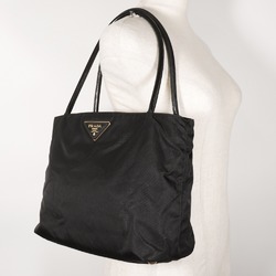 PRADA Tote Bag Nylon x Enamel Black A5 Women's