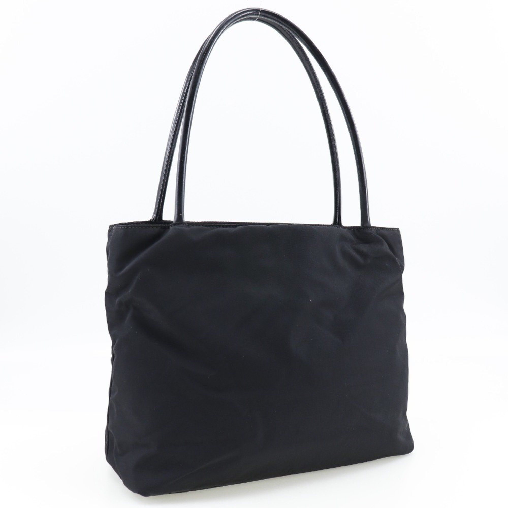 PRADA Tote Bag Nylon x Enamel Black A5 Women's