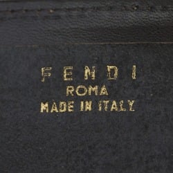 FENDI Zucca Wallet Canvas Brown Snap Buttons Unisex