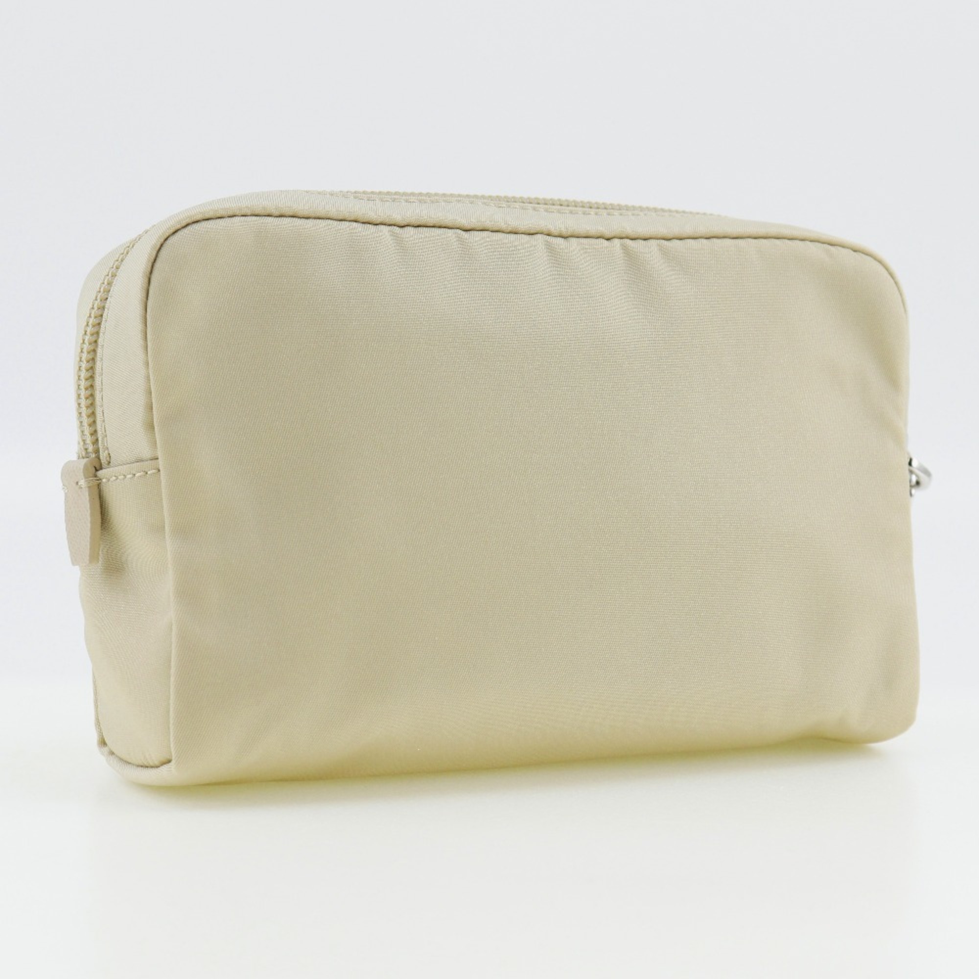 PRADA Pouch 1NS021 Nylon Beige Unisex