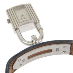 Hermes Kelly Watch Wristwatch Silver 925 x Leather 1996 Blue 〇Z Quartz Analog Display Dial watch for women