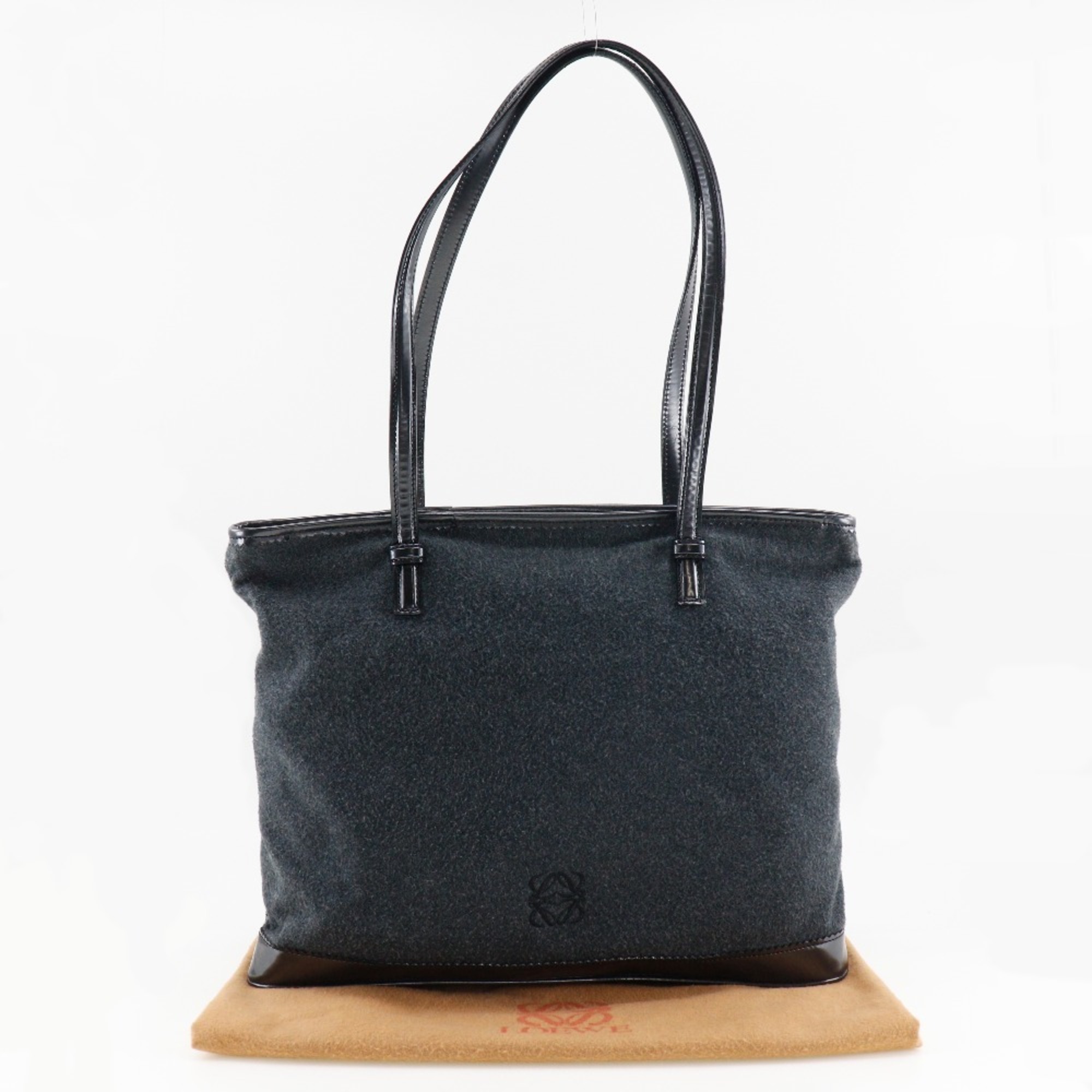 LOEWE Anagram Tote Bag Felt Grey Women's