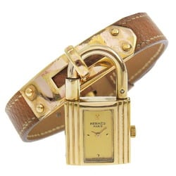 Hermes Kelly Watch, Gold Plated x Leather, 1970, Z Quartz, Analog Display, Dial, Women's R140924002