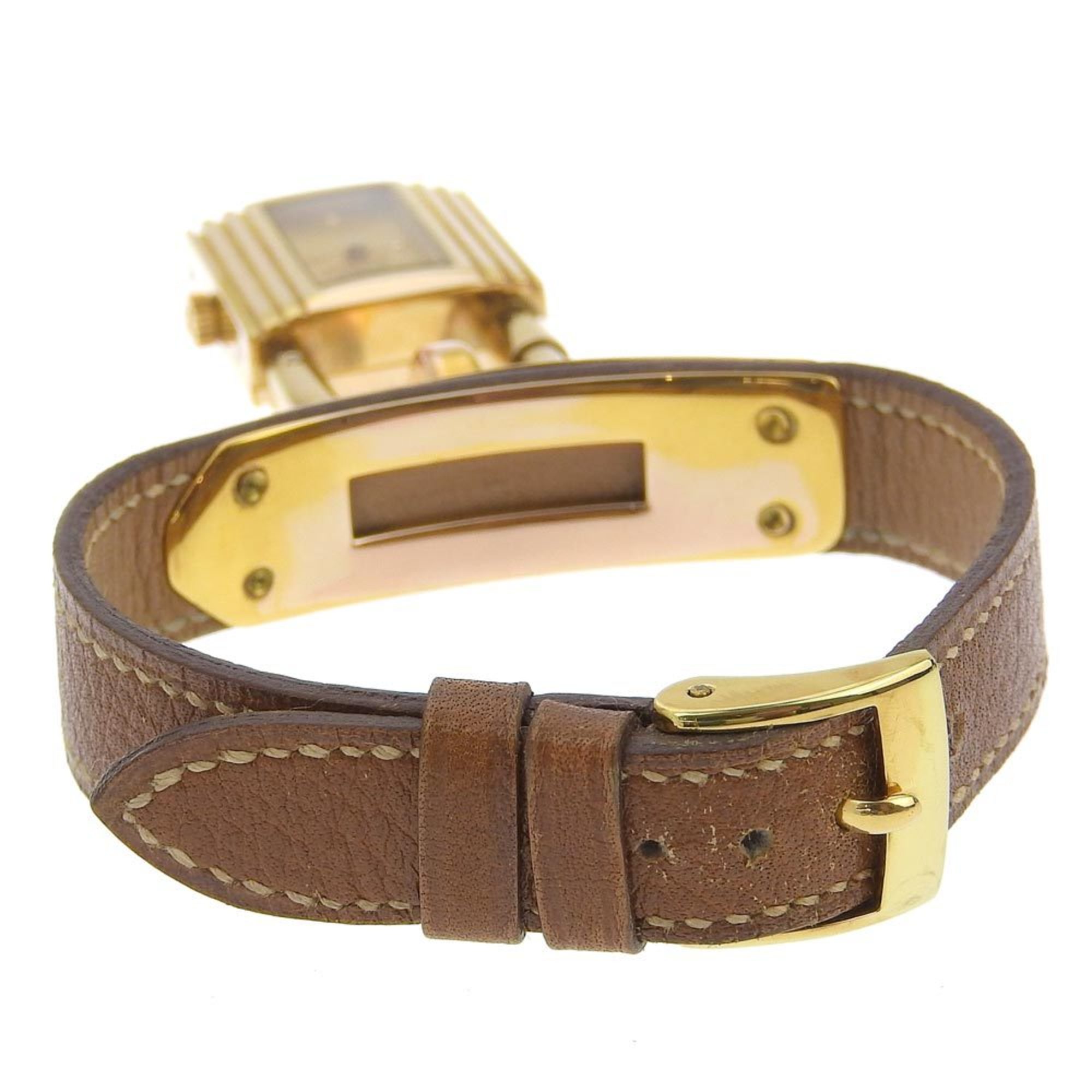 Hermes Kelly Watch, Gold Plated x Leather, 1970, Z Quartz, Analog Display, Dial, Women's R140924002