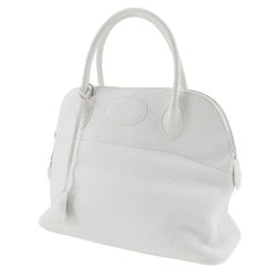 Hermes Bolide 31 Handbag Taurillon Clemence 2009 White □M A5 Bolide31 Women's