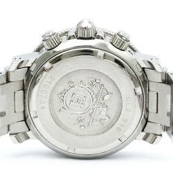 Polished HERMES Clipper Diver Chronograph Quartz Ladies Watch CL2.310 BF573266