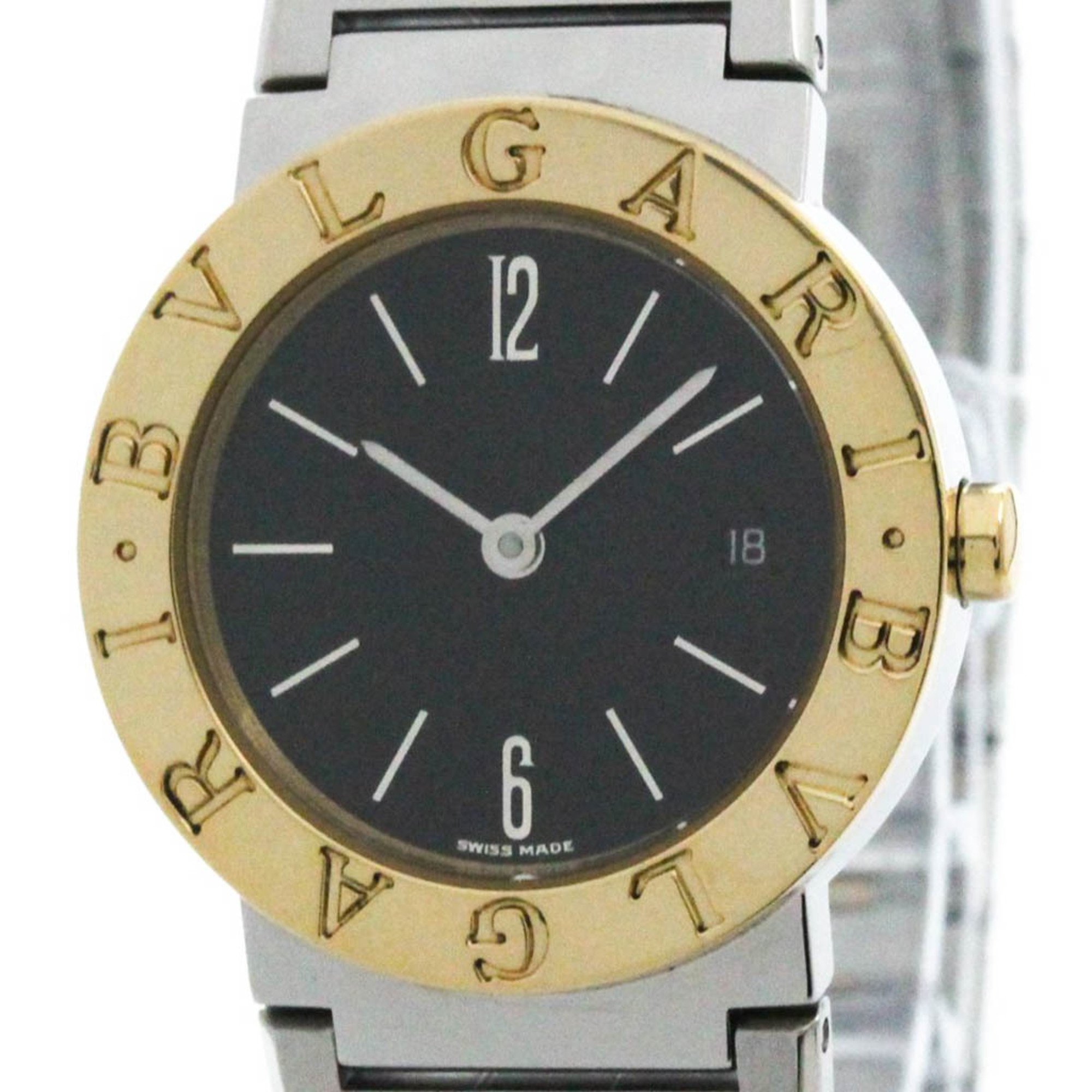 Polished BVLGARI BVLGARI-BVLGARI 18K Gold Steel Ladies Watch BB26SGD BF569974