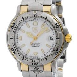 Polished TAG HEUER 6000 Chronometer 18K Gold Steel Mens Watch WH5151 BF574163
