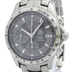 Polished TAG HEUER Link Chronograph Steel Automatic Mens Watch CJF2115 BF573273