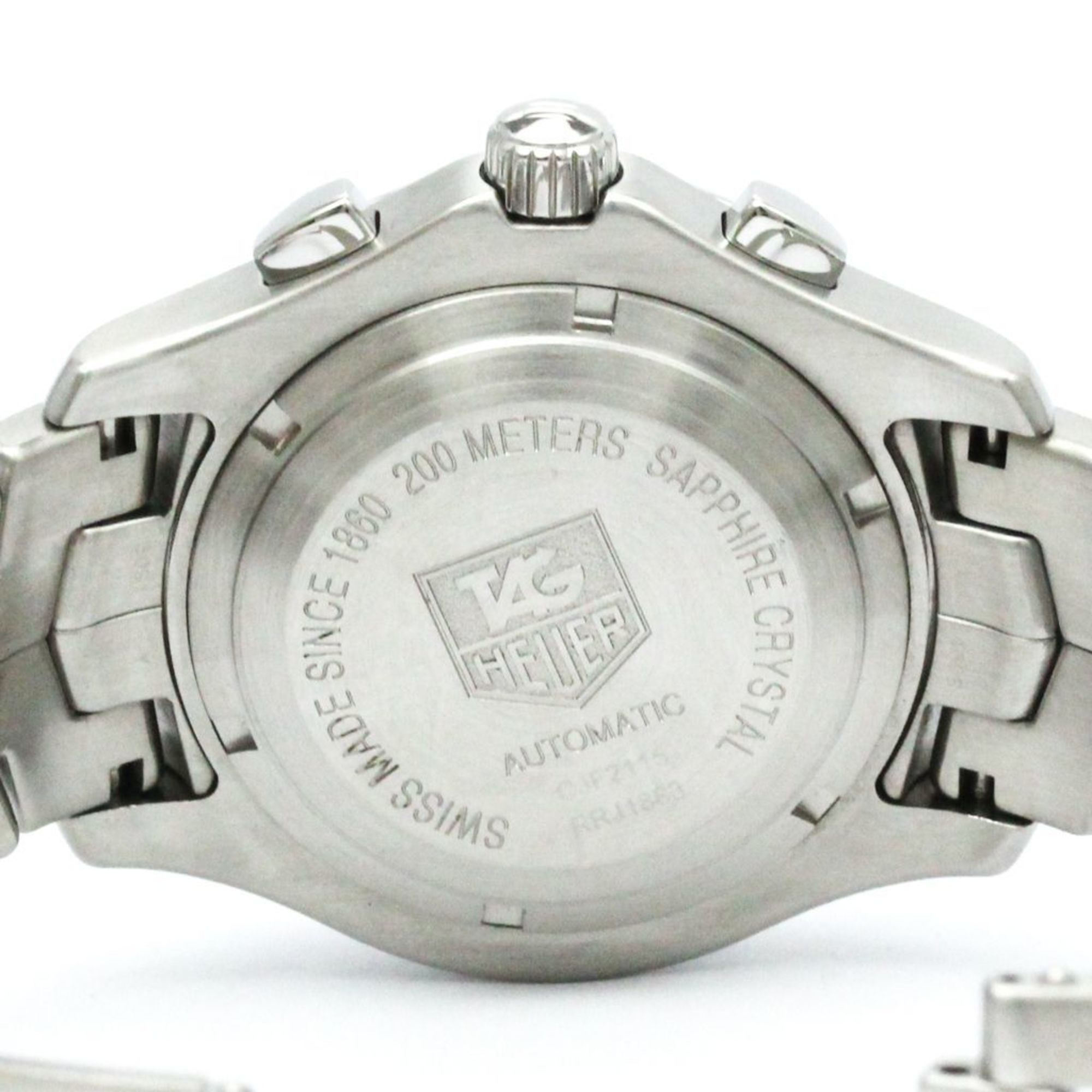 Polished TAG HEUER Link Chronograph Steel Automatic Mens Watch CJF2115 BF573273