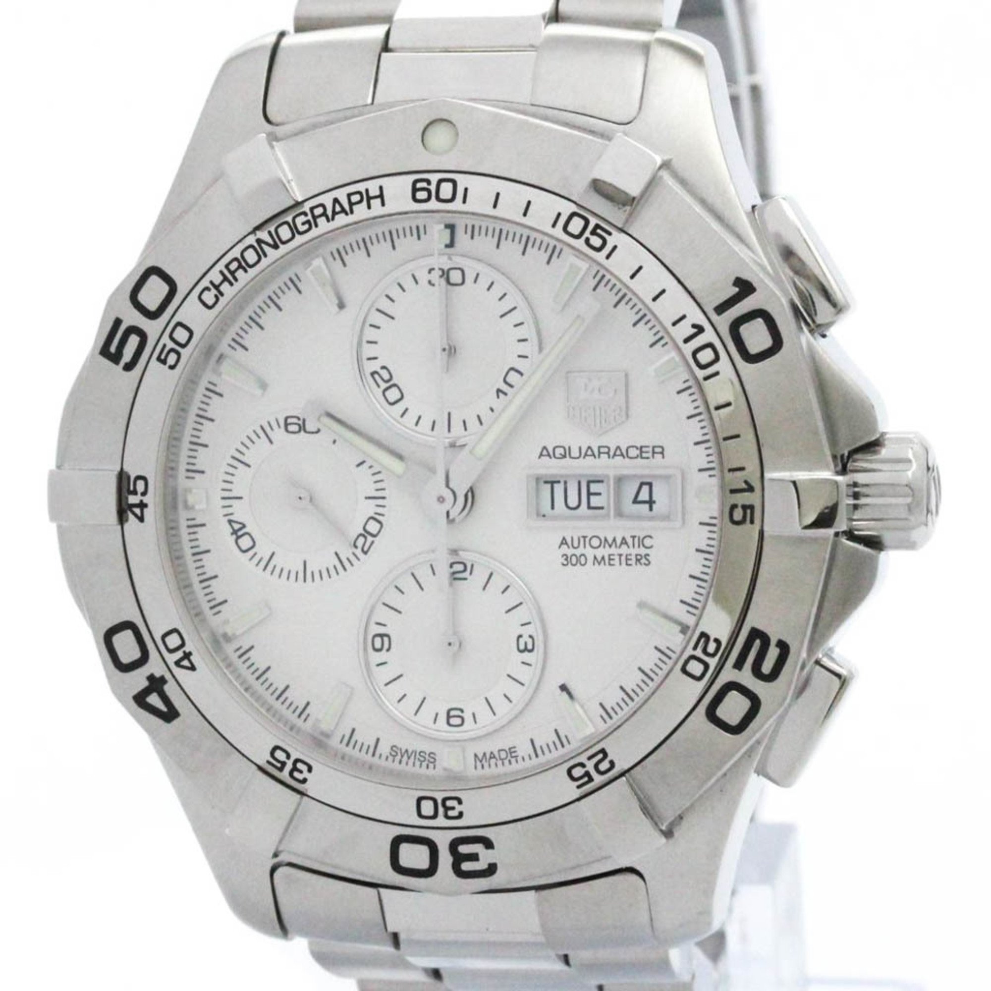 Polished TAG HEUER Aquaracer Chronograph Automatic Mens Watch CAF2011 BF573236