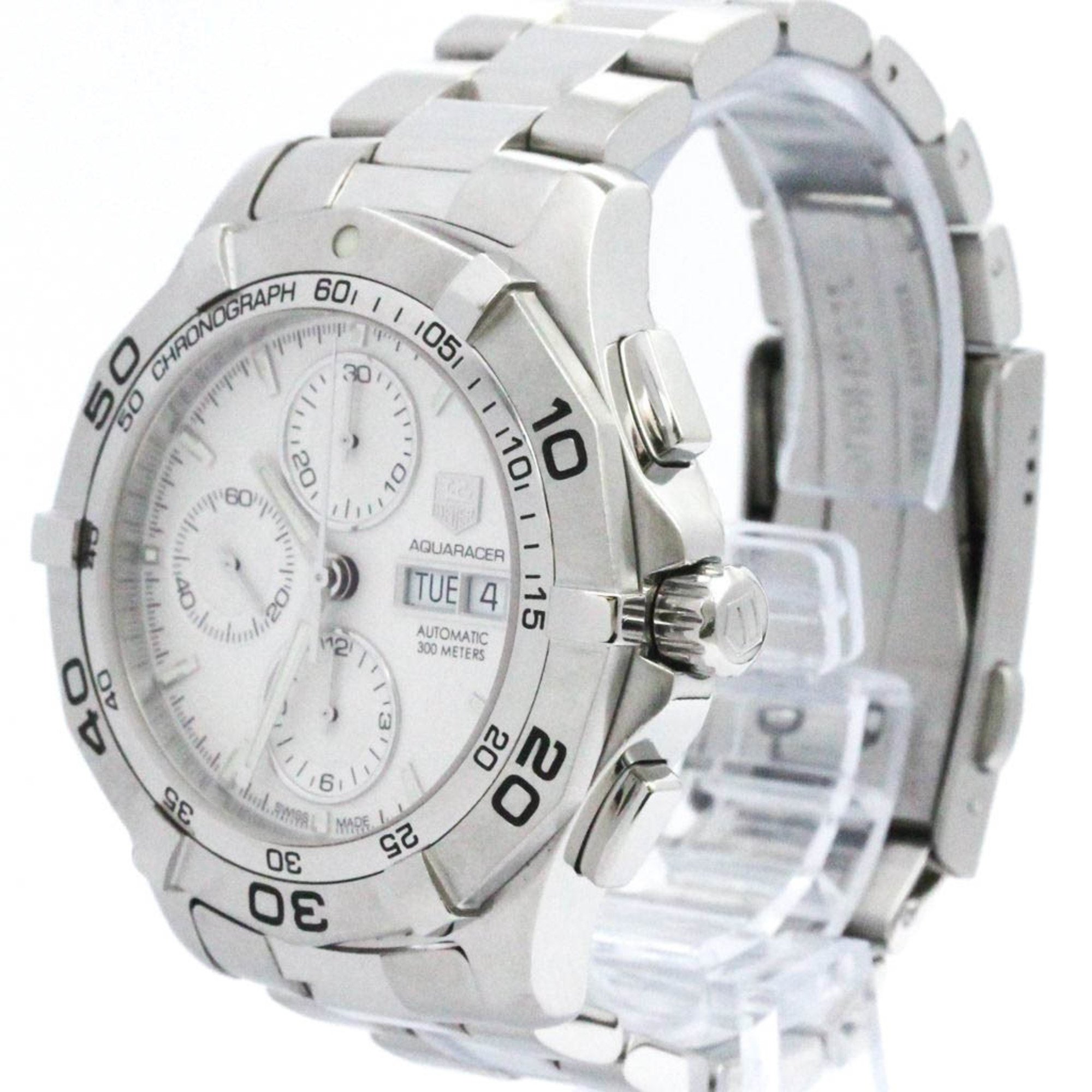 Polished TAG HEUER Aquaracer Chronograph Automatic Mens Watch CAF2011 BF573236