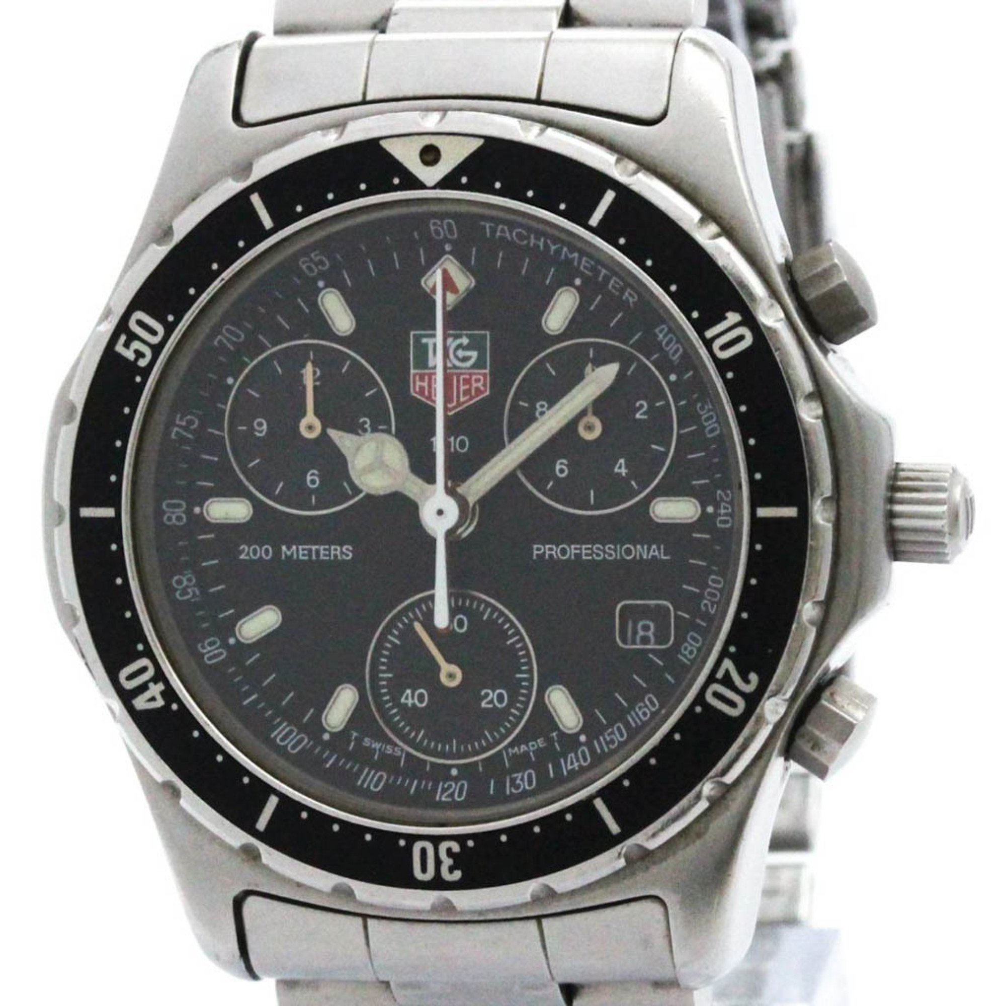 TAG HEUER Professional Chronograph Steel Quartz Mens Watch 570.206 BF574261