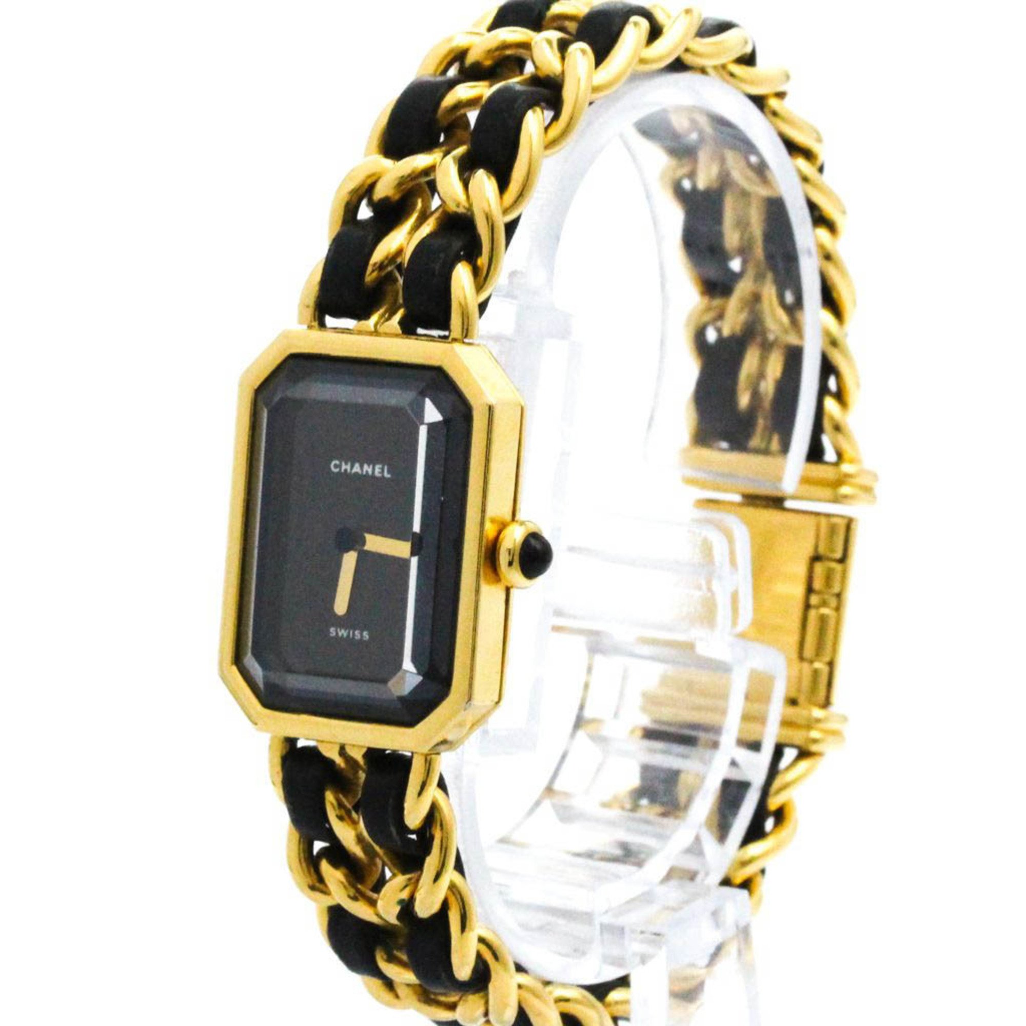 CHANEL Premiere L Size Gold Plated Quartz Ladies Watch H0001 BF574227