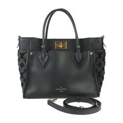 LOUIS VUITTON Louis Vuitton On My Side MM Monogram Tuftage Shoulder Bag M53826 Calf Leather Black