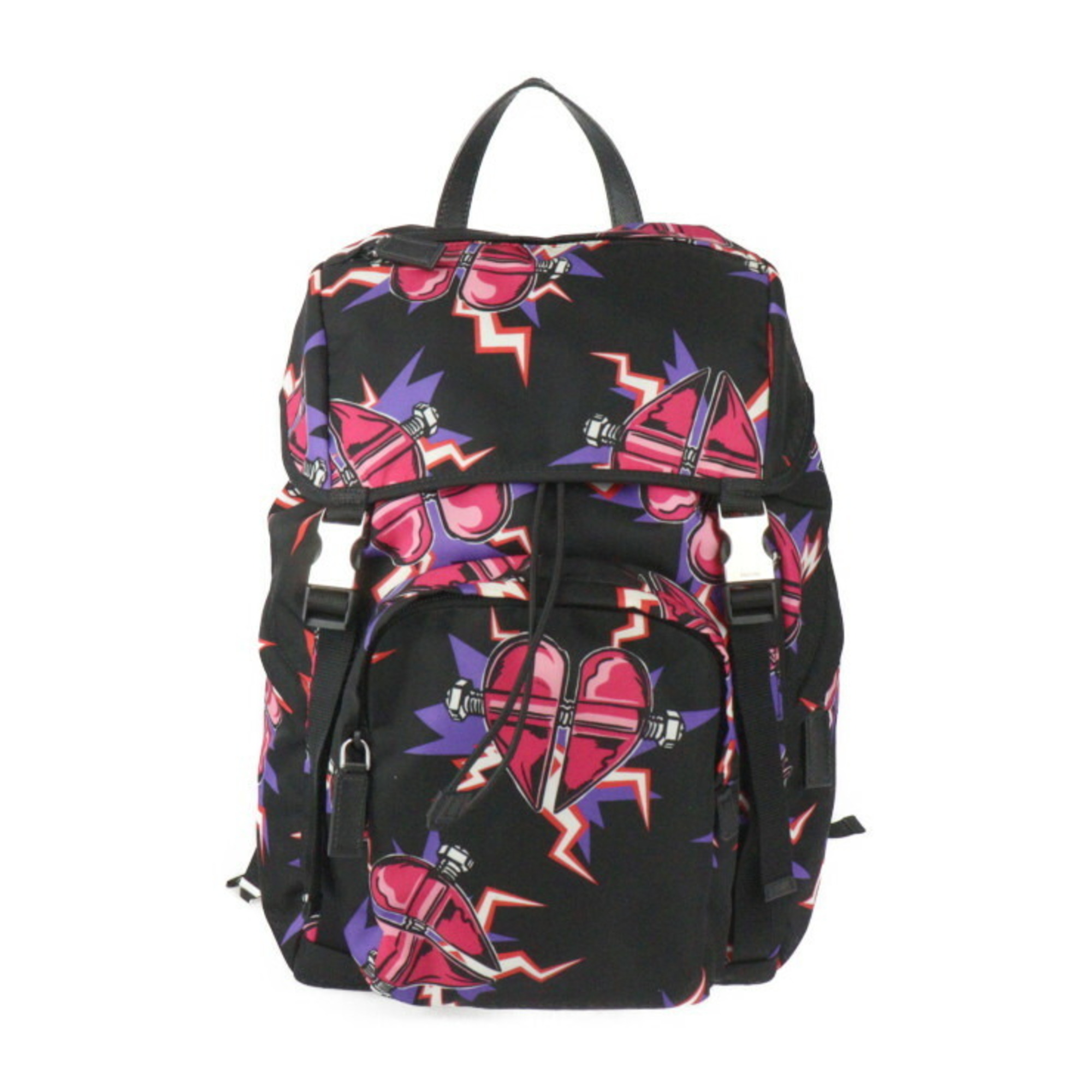 PRADA Prada Frankenstein Backpack Universal Studios Collaboration Backpack/Daypack 2VZ135 Nylon Black Fuchsia