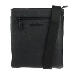 Salvatore Ferragamo Crossbody Bag Shoulder 24 0131 Calf Leather Black Pochette