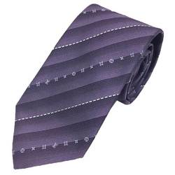 LOUIS VUITTON Louis Vuitton tie M73559 Cravate Monogram Shadow Purple Stripe 100% Silk Men's