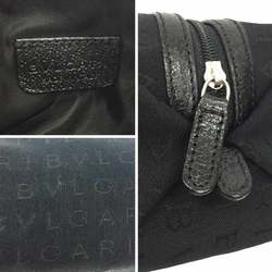 BVLGARI Pouch 25061 Cubic Cosmetic Medium Tick Small Black Men's Women's Unisex 10013269