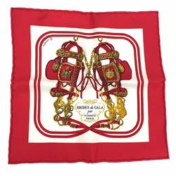 HERMES CARRE NANO 20CM BRIDES DE GALA Ceremonial bridle Carre Nano 20 scarf muffler ROUGE/BLANC red x white 2020 100% silk