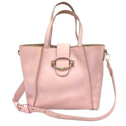 TOD'S Leather T-Ring Tote Bag Shoulder Pink 10014013