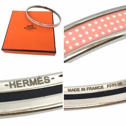 Hermes HERMES Bangle Bracelet Uni H Pink x Silver 10014224