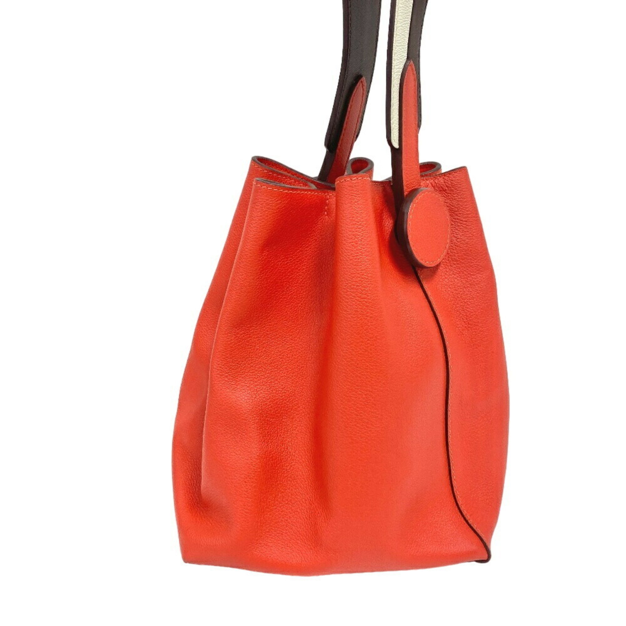 HERMES Ricor 17 Shoulder Bag Orange Women's