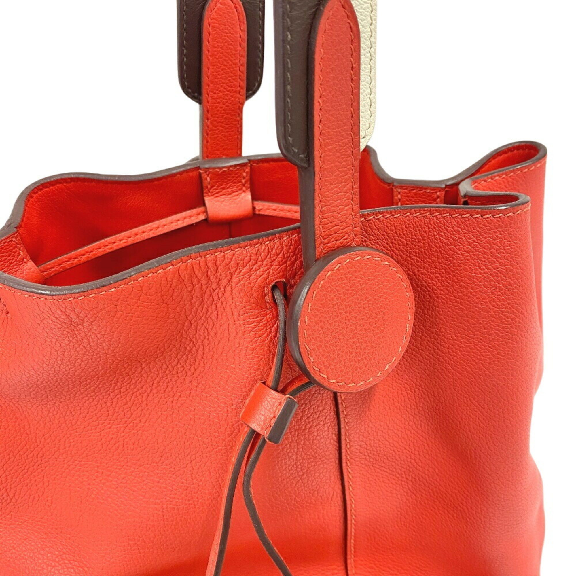 HERMES Ricor 17 Shoulder Bag Orange Women's