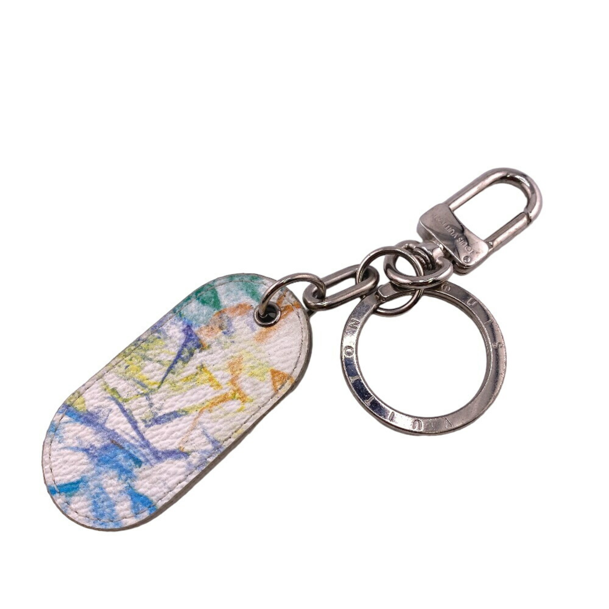 LOUIS VUITTON MP2862 Portocle Military Tab Keyring White Unisex