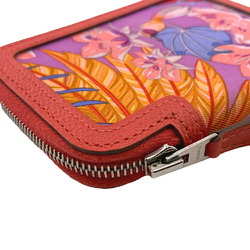 HERMES Soi Cool Flamingo 2016 Rose Jaipur x Cyclamen Coin Case Pink Women's