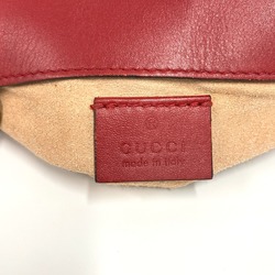 GUCCI 476433 Chain Shoulder GG Marmont Bag Red Women's