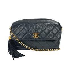 CHANEL Chanel Matelasse Turnlock Coco Mark Shoulder Bag Black Women's