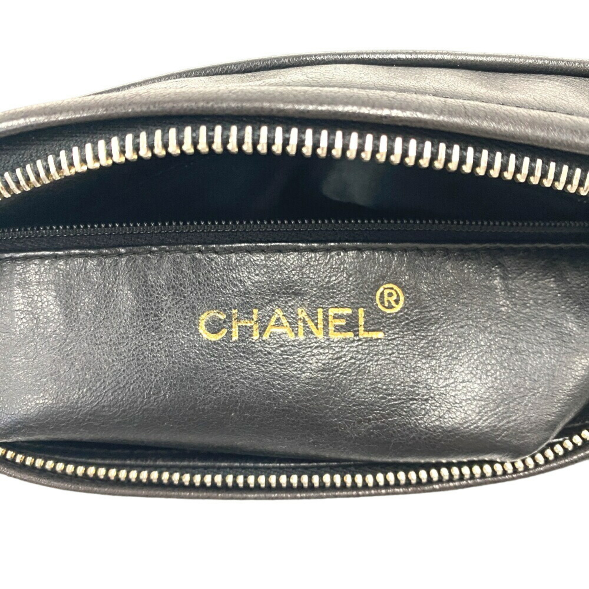 CHANEL Chanel Matelasse Turnlock Coco Mark Shoulder Bag Black Women's