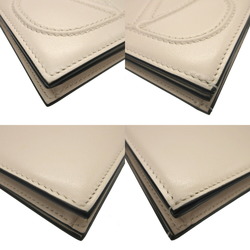 Valentino Garavani Compact Wallet V Leather Ivory Bi-fold 0036VALENTINO GARAVANI