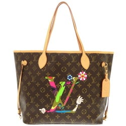 Louis Vuitton Neverfull MM Monogram Hand MOCA Exclusive Takashi Murakami Design M95560 Tote Bag