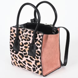 PRADA Leopard Handbag in Pony Leather 1BA025 Pink