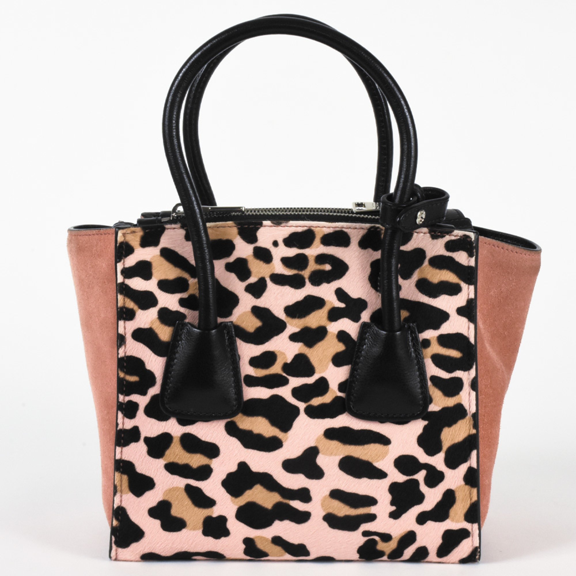 PRADA Leopard Handbag in Pony Leather 1BA025 Pink