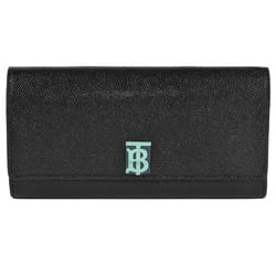 Burberry BURBERRY Bi-fold metal fittings long wallet leather 8018938 black