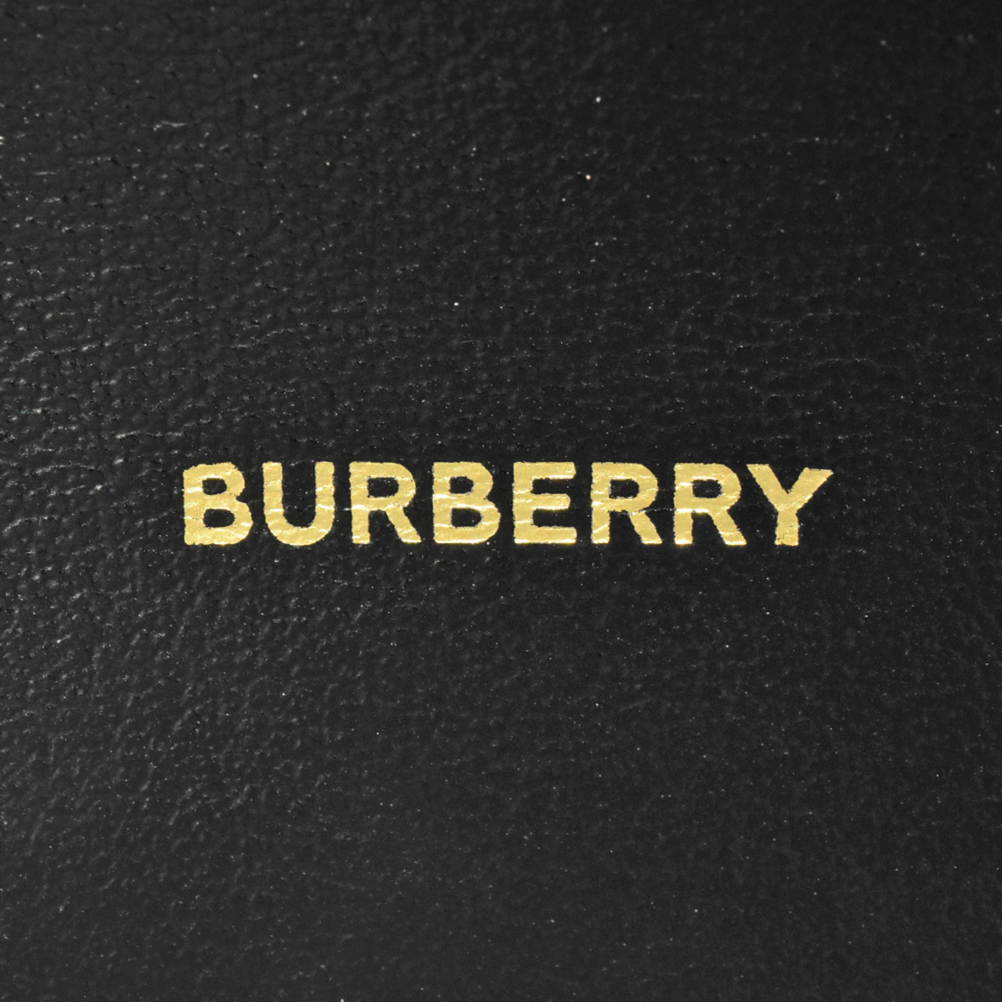 Burberry BURBERRY Bi-fold metal fittings long wallet leather 8018938 black