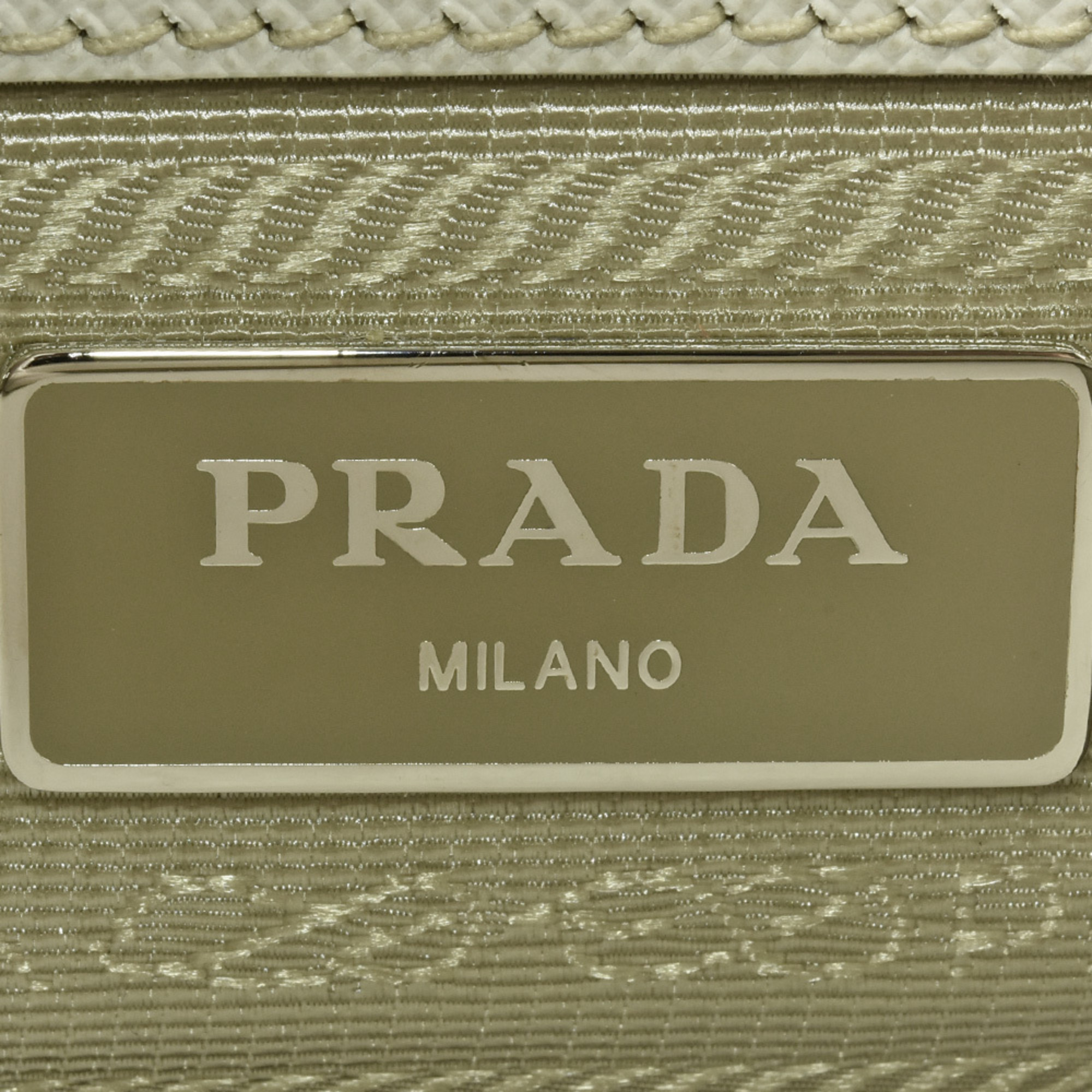 PRADA Galleria Saffiano Medium Handbag 1BA896 White Shoulder Bag