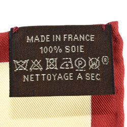 Hermes HERMES Carré 90 Lettres Au Carre Scarf Muffler Silk Red Blue Ivory