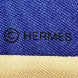 Hermes HERMES Carré 90 Lettres Au Carre Scarf Muffler Silk Red Blue Ivory