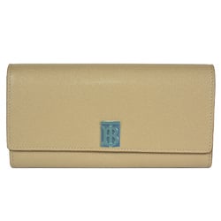 Burberry BURBERRY metal fittings bi-fold long wallet leather 8018939 beige