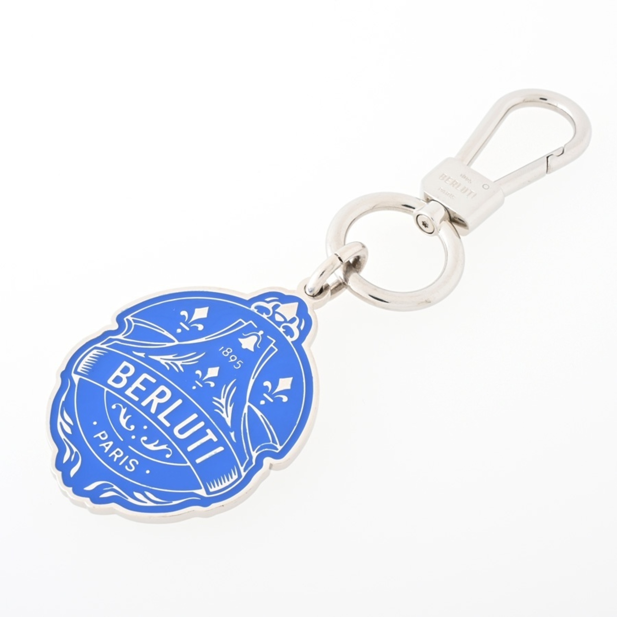 BERLUTI Keychain Keyring Metal Blue/Silver S-155791