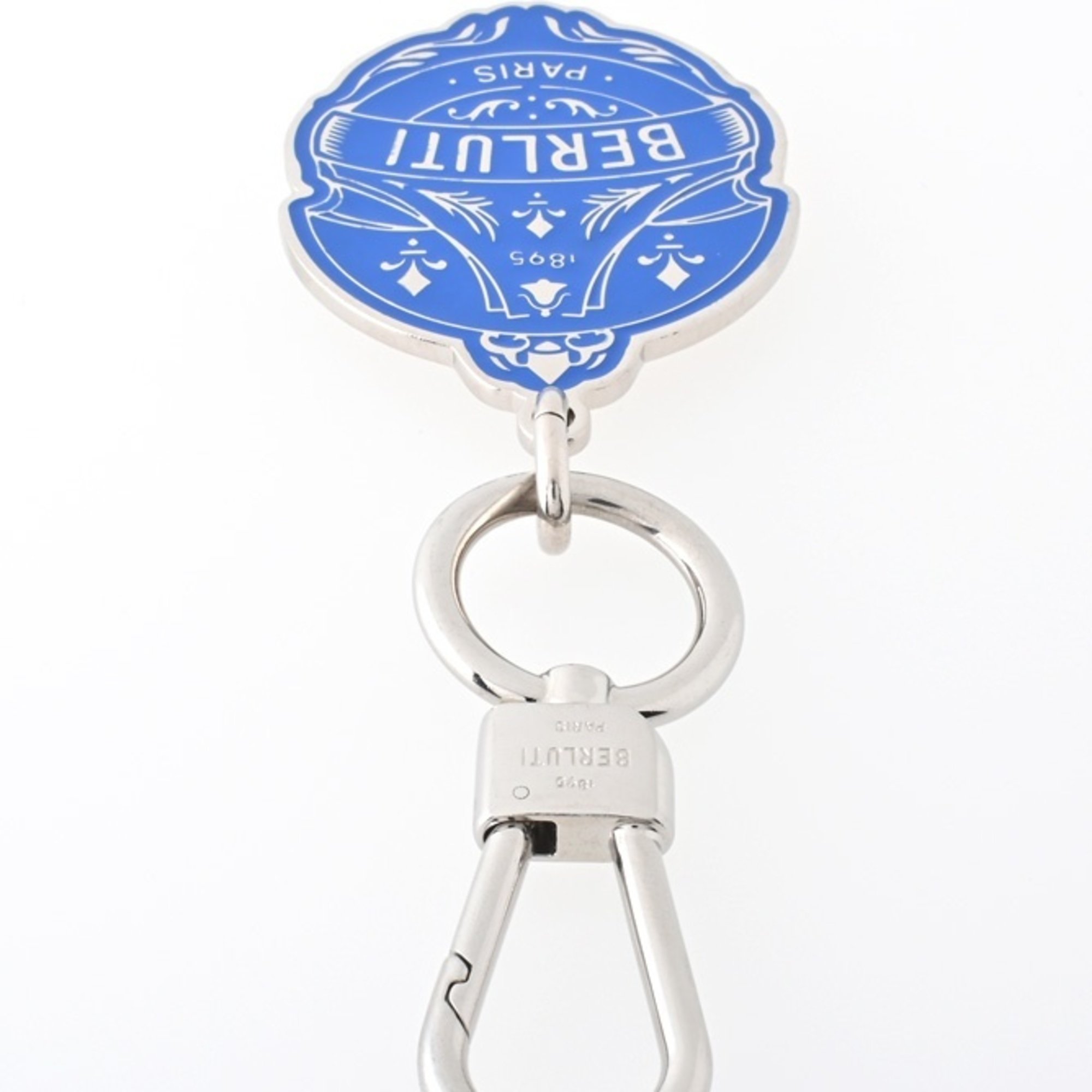 BERLUTI Keychain Keyring Metal Blue/Silver S-155791