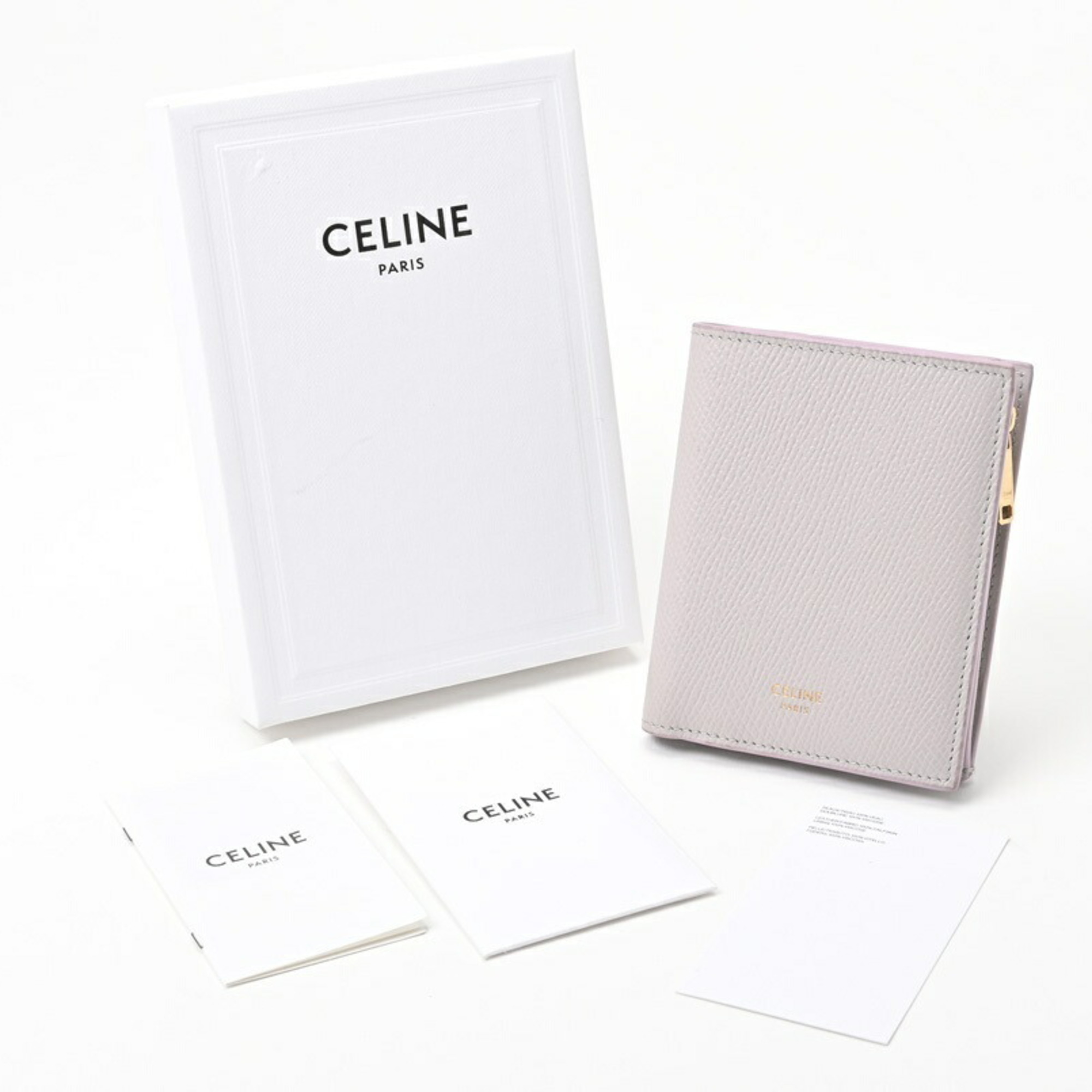 CELINE Compact Wallet Bi-fold 10E493BEL.32LG Lavender Gray S-155987