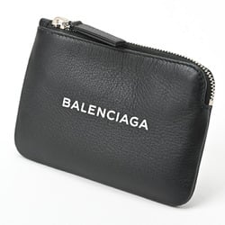 BALENCIAGA Everyday Pouch Coin Card Case 492464 Leather Black E-155977