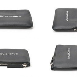 BALENCIAGA Everyday Pouch Coin Card Case 492464 Leather Black E-155977