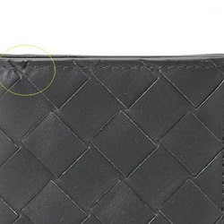 BOTTEGA VENETA Intrecciato Bi-fold Wallet 775546 Calf Leather Black E-156012