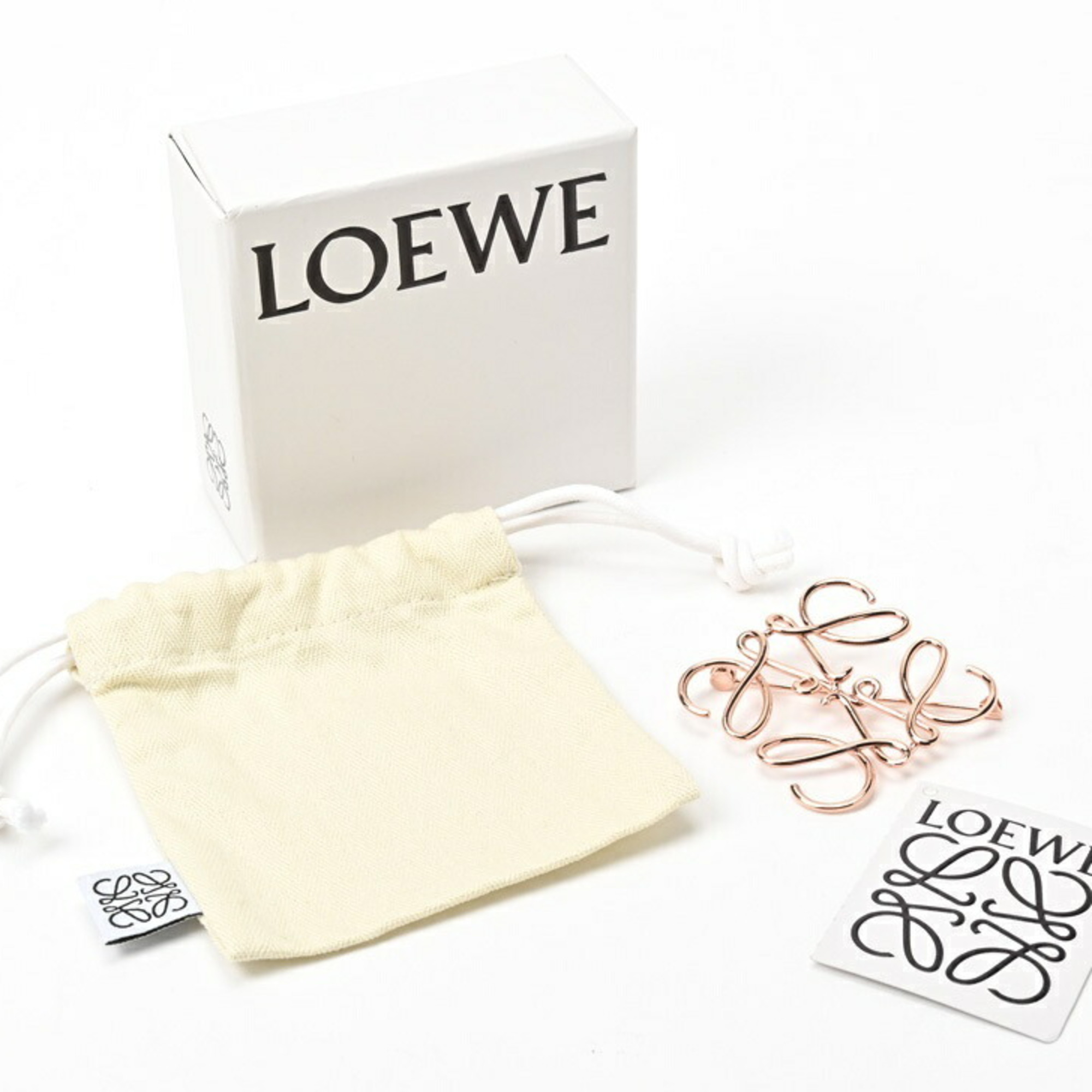 LOEWE Anagram Brooch 111.27.027 Rose Gold S-155824